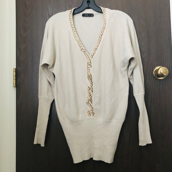🇮🇹V-neck Golden Chain Sweater - Picture 4 of 7
